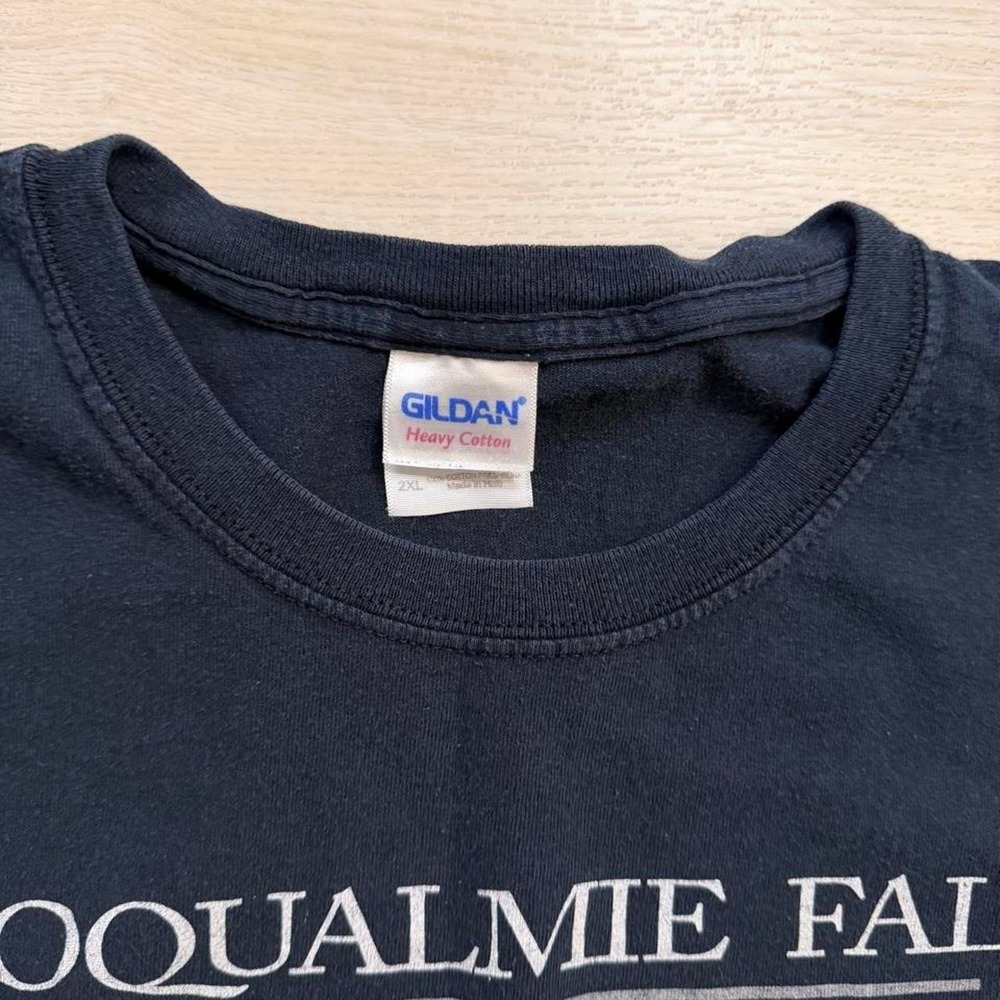Vintage Snoqualmie Falls Washington Black Short Sleeve Shirt Mens Size XXL - Picture 4 of 6